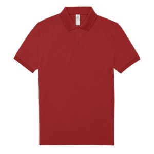 B&C BCID1 - Polo Homme Manches Courtes Rouge