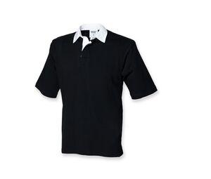FRONT ROW FR003 - Rugby Shirt Manches Courtes Noir