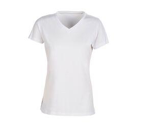 SANS Étiquette SE634 - Ladies' no label V-neck t-shirt Blanc