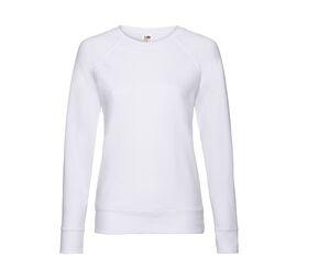 Fruit of the Loom SC361 - Sweat Femme Manches Longues Coton Blanc