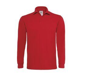 B&C BC445 - Polo coton 230 manches longues Red