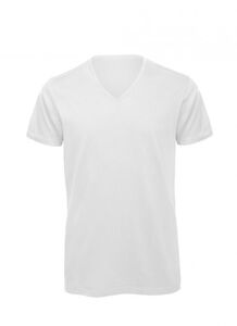 B&C BC044 - Tee-shirt homme col V en coton organique Blanc