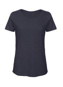 B&C BC047 - Tee-shirt femme Slub en coton organique Chic Navy