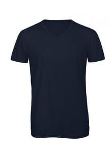 B&C BC057 - Tee-shirt col V homme Tri-blend Navy