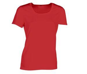 SANS ÉTIQUETTE SE101 - Tee-shirt respirant femme sans étiquette de marque Red