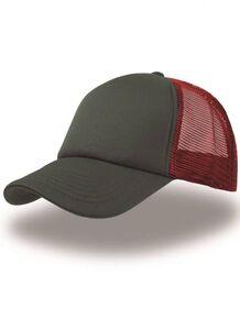 ATLANTIS AT011 - Casquette style rappeur Grey/Red