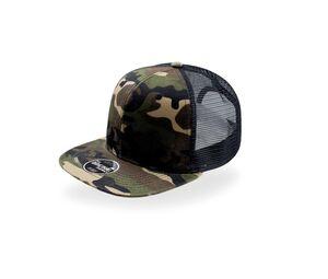 ATLANTIS AT092 - Casquette visière plate style trucker Camouflage / Black