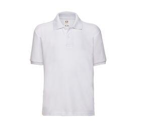 FRUIT OF THE LOOM SC3417 - Polo manches longues enfant Blanc
