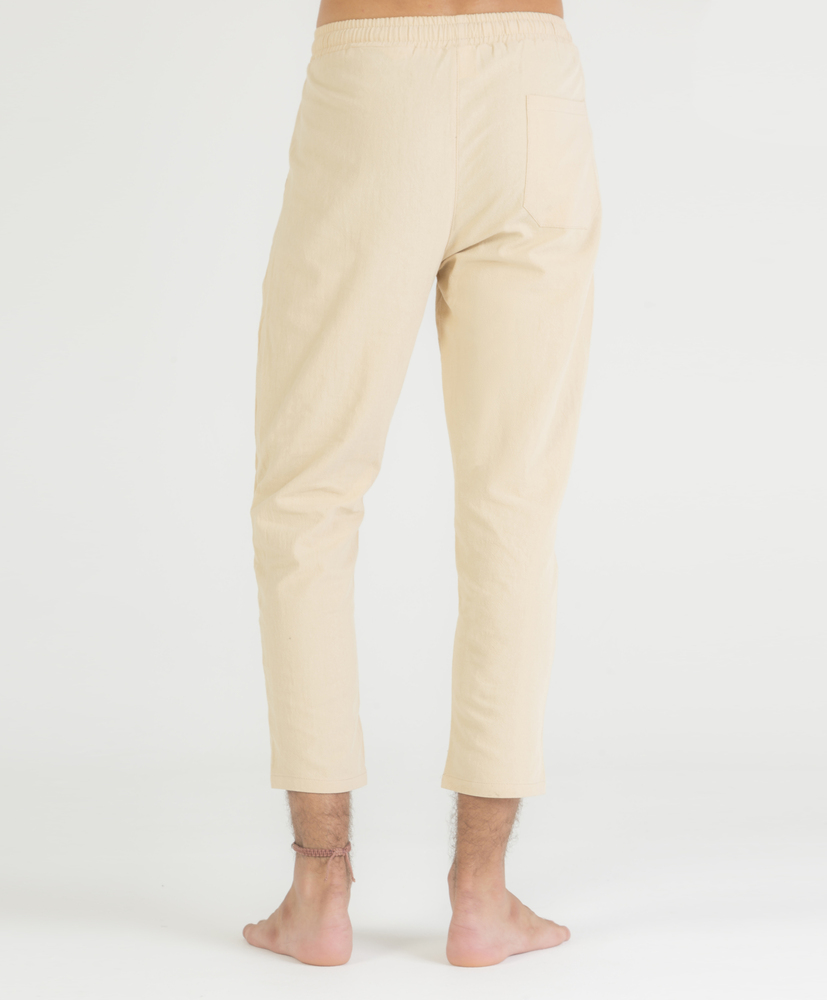 Pantalon de jogging structuré en coton et lin 