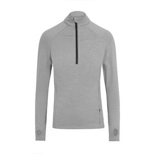 JUST COOL JC030 - T-shirt de sport col zippé Silver Grey