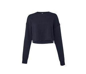 Bella+Canvas BE7503 - Sweat col rond femme court Navy