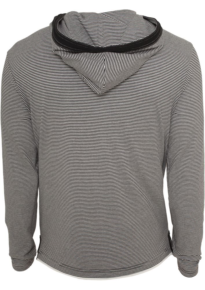 Urban Classics TB641C - Sweatshirt à capuche rayures fines avec boutons Jersey