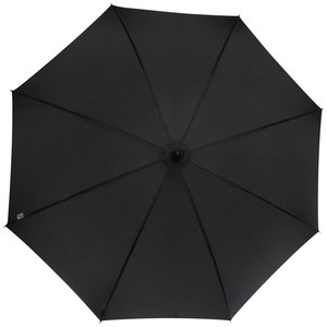 Luxe 109413 - Parapluie Fontana de 23" à ouverture automatique avec aspect carbone et poignée courbe Solid Black
