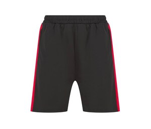Finden & Hales LV886 - ADULTS' KNITTED SHORTS WITH ZIP POCKETS Noir-Rouge